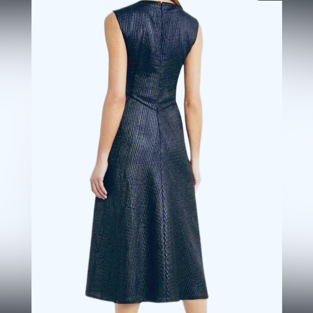 BCBG MAXAZRIA Runway Jacelyn Blue V-Neck Dress , Size 10 - Picture 2 of 4